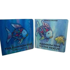 The Rainbow Fish and Rainbow Fish to the Rescue Board Books by Marcus Pfister